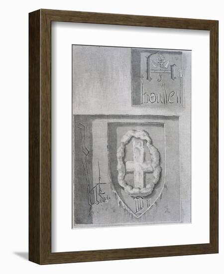 The Signature of Anne Boleyn with the Tudor Rose During Her Imprisonment in the Tower of London-English-Framed Premium Giclee Print