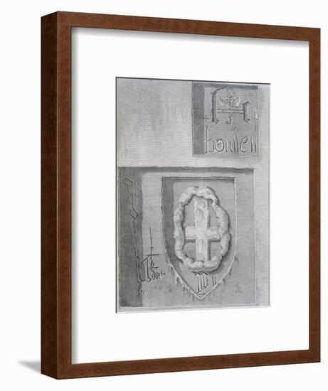 The Signature of Anne Boleyn with the Tudor Rose During Her Imprisonment in the Tower of London-English-Framed Premium Giclee Print