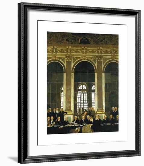 The Signing of Peace in the Hall of Mirrors, Versailles, 28th June 1919-Sir William Orpen-Framed Premium Giclee Print