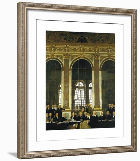 The Signing of Peace in the Hall of Mirrors, Versailles, 28th June 1919-Sir William Orpen-Framed Premium Giclee Print