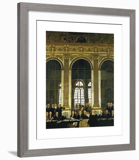 The Signing of Peace in the Hall of Mirrors, Versailles, 28th June 1919-Sir William Orpen-Framed Premium Giclee Print