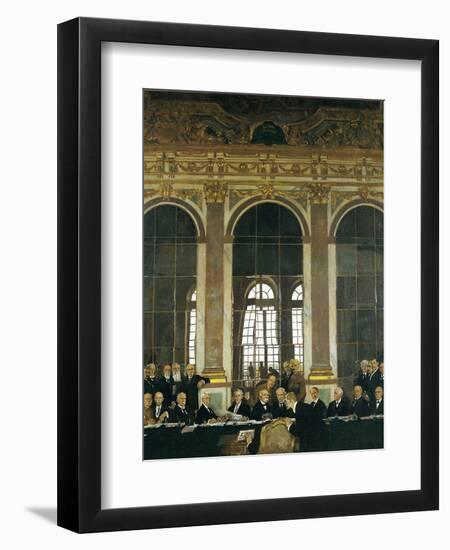 The Signing of the Peace Treaty in the Hall of Mirrors, Versailles, June 28, 1919-William Orpen-Framed Giclee Print