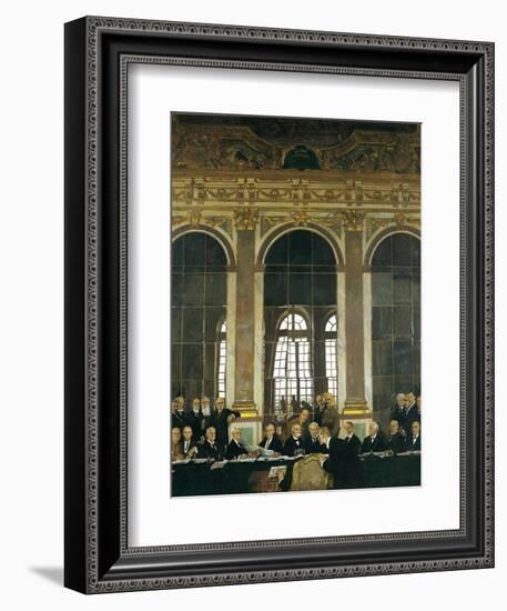 The Signing of the Peace Treaty in the Hall of Mirrors, Versailles, June 28, 1919-William Orpen-Framed Giclee Print