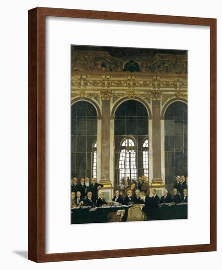 The Signing of the Peace Treaty in the Hall of Mirrors, Versailles, June 28, 1919-William Orpen-Framed Giclee Print