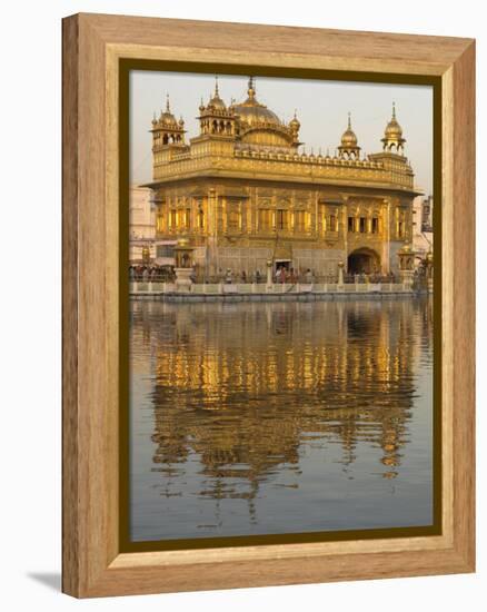 The Sikh Golden Temple Reflected in Pool, Amritsar, Punjab State, India-Eitan Simanor-Framed Premier Image Canvas