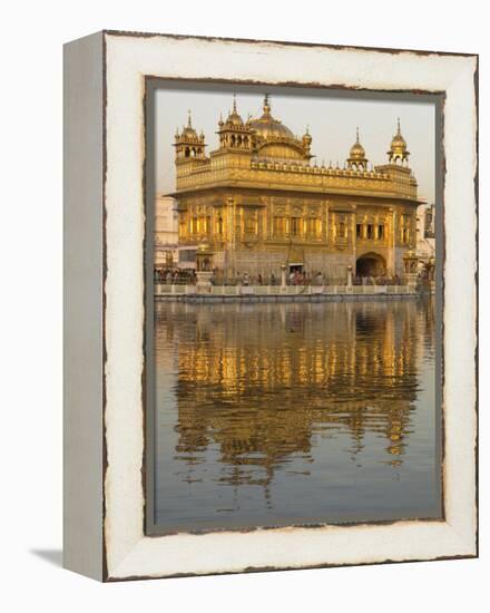 The Sikh Golden Temple Reflected in Pool, Amritsar, Punjab State, India-Eitan Simanor-Framed Premier Image Canvas