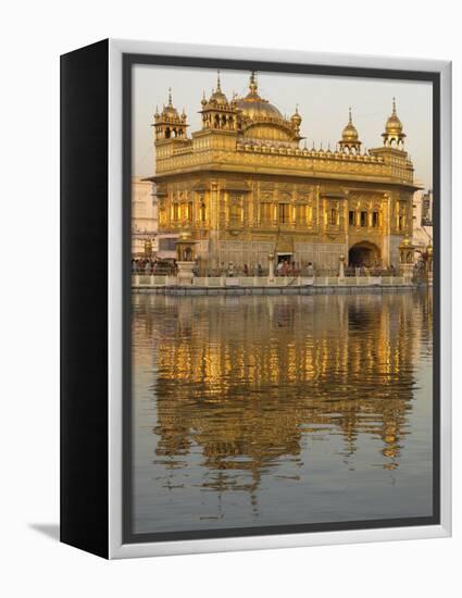 The Sikh Golden Temple Reflected in Pool, Amritsar, Punjab State, India-Eitan Simanor-Framed Premier Image Canvas