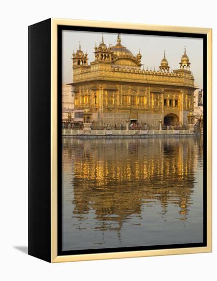 The Sikh Golden Temple Reflected in Pool, Amritsar, Punjab State, India-Eitan Simanor-Framed Premier Image Canvas