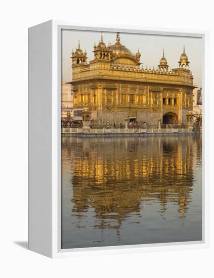 The Sikh Golden Temple Reflected in Pool, Amritsar, Punjab State, India-Eitan Simanor-Framed Premier Image Canvas