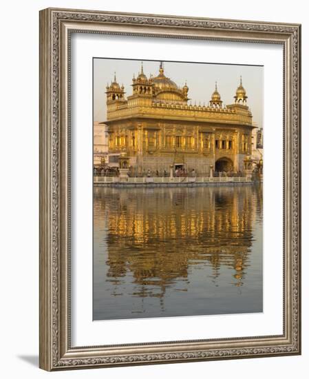 The Sikh Golden Temple Reflected in Pool, Amritsar, Punjab State, India-Eitan Simanor-Framed Photographic Print