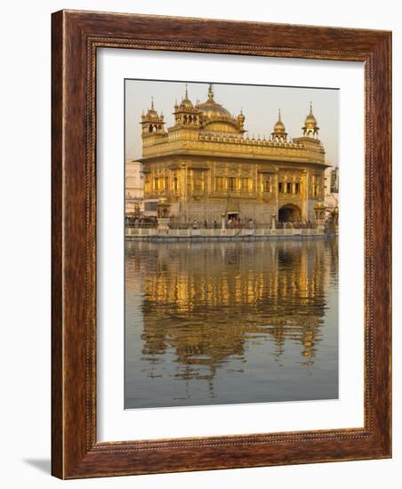 The Sikh Golden Temple Reflected in Pool, Amritsar, Punjab State, India-Eitan Simanor-Framed Photographic Print