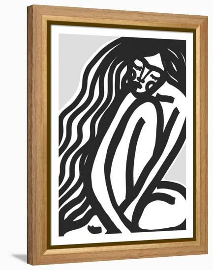 The Silence (Black)-Treechild-Framed Premier Image Canvas