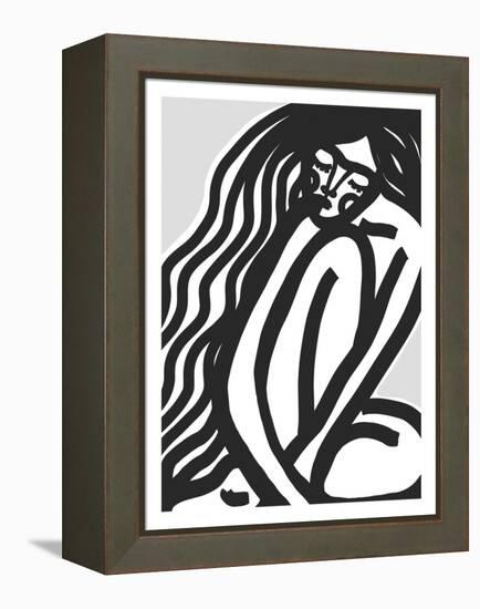 The Silence (Black)-Treechild-Framed Premier Image Canvas