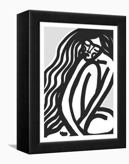 The Silence (Black)-Treechild-Framed Premier Image Canvas