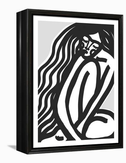 The Silence (Black)-Treechild-Framed Premier Image Canvas