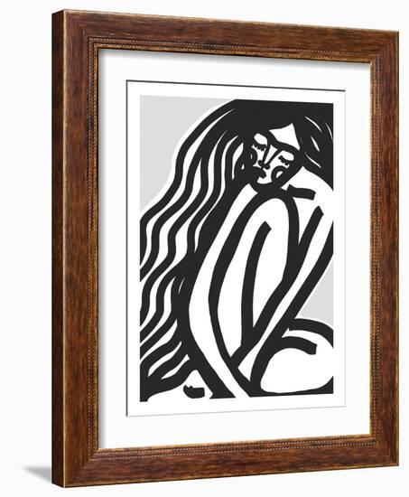 The Silence (Black)-Treechild-Framed Giclee Print