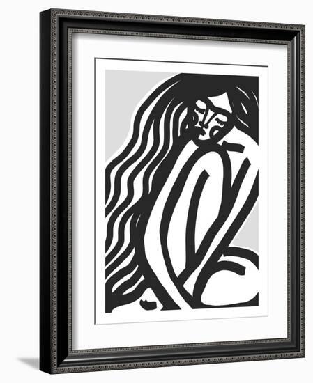 The Silence (Black)-Treechild-Framed Giclee Print