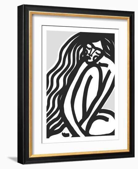 The Silence (Black)-Treechild-Framed Giclee Print