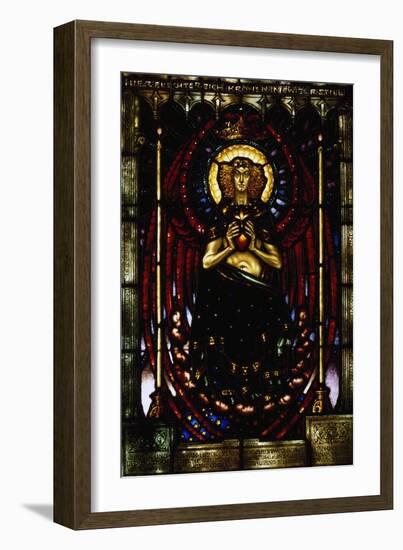 The Silent Guardian, Stained-Glass Window by Melchior Lechter, Germany, 1916-null-Framed Giclee Print