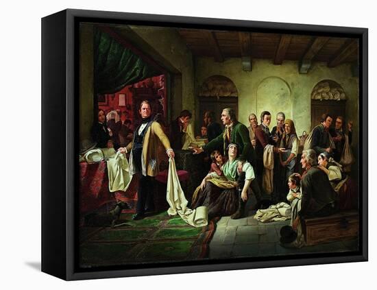 The Silesian Weavers, 1844-Carl Wilhelm Huebner-Framed Premier Image Canvas