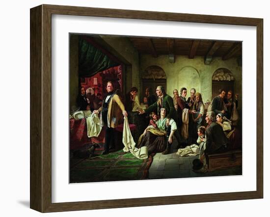 The Silesian Weavers, 1844-Carl Wilhelm Huebner-Framed Giclee Print