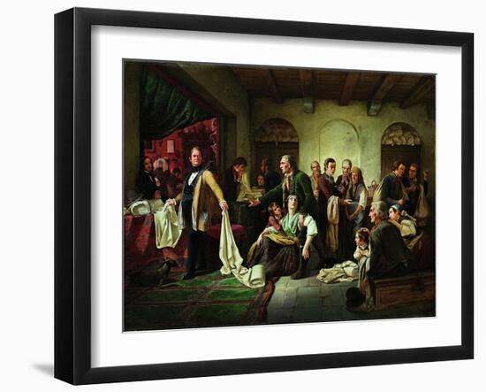 The Silesian Weavers, 1844-Carl Wilhelm Huebner-Framed Giclee Print