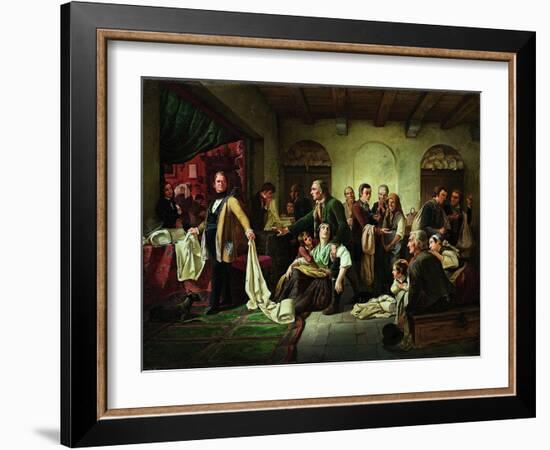 The Silesian Weavers, 1844-Carl Wilhelm Huebner-Framed Giclee Print