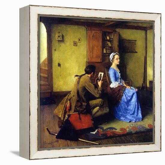 The Silhouette-Norman Rockwell-Framed Premier Image Canvas