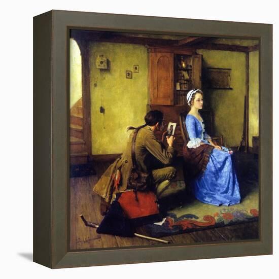 The Silhouette-Norman Rockwell-Framed Premier Image Canvas