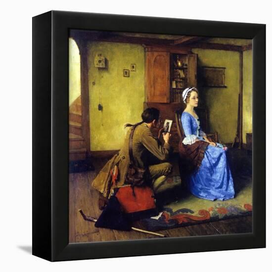 The Silhouette-Norman Rockwell-Framed Premier Image Canvas