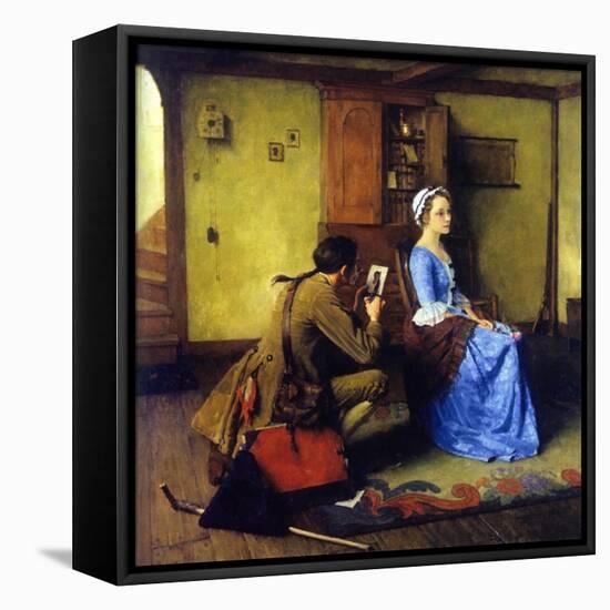 The Silhouette-Norman Rockwell-Framed Premier Image Canvas