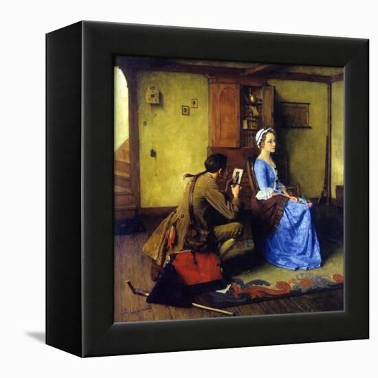 The Silhouette-Norman Rockwell-Framed Premier Image Canvas