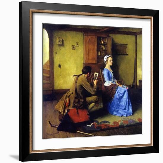 The Silhouette-Norman Rockwell-Framed Giclee Print