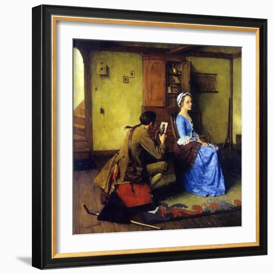 The Silhouette-Norman Rockwell-Framed Giclee Print