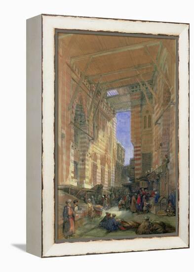 The Silk Mercers Bazaar of El-Ghooreeyeh, Cairo-David Roberts-Framed Premier Image Canvas