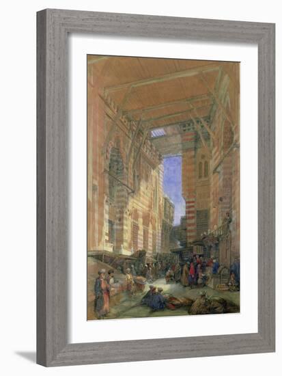 The Silk Mercers Bazaar of El-Ghooreeyeh, Cairo-David Roberts-Framed Giclee Print