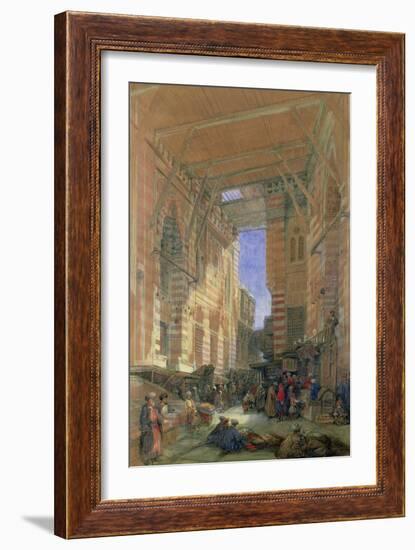 The Silk Mercers Bazaar of El-Ghooreeyeh, Cairo-David Roberts-Framed Giclee Print