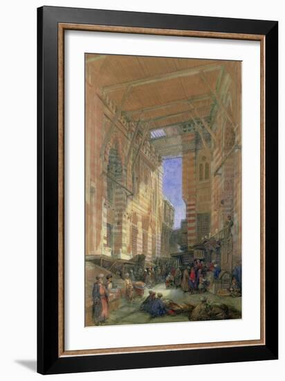 The Silk Mercers Bazaar of El-Ghooreeyeh, Cairo-David Roberts-Framed Giclee Print