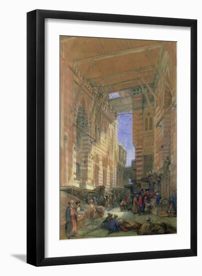 The Silk Mercers Bazaar of El-Ghooreeyeh, Cairo-David Roberts-Framed Giclee Print