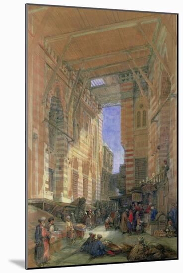 The Silk Mercers Bazaar of El-Ghooreeyeh, Cairo-David Roberts-Mounted Giclee Print