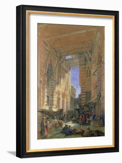 The Silk Mercers Bazaar of El-Ghooreeyeh, Cairo-David Roberts-Framed Giclee Print