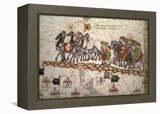 The Silk Road Crossed by Marco Polo-null-Framed Premier Image Canvas