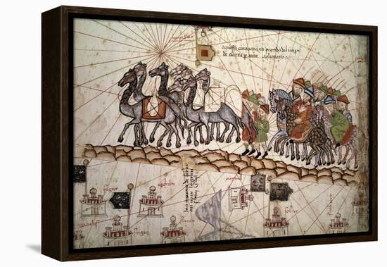 The Silk Road Crossed by Marco Polo-null-Framed Premier Image Canvas