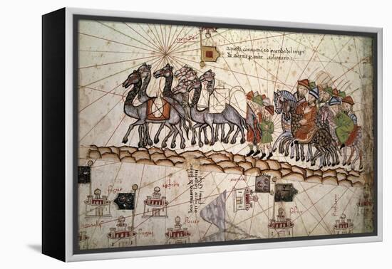 The Silk Road Crossed by Marco Polo-null-Framed Premier Image Canvas