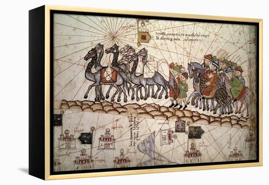 The Silk Road Crossed by Marco Polo-null-Framed Premier Image Canvas