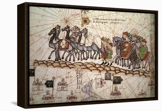 The Silk Road Crossed by Marco Polo-null-Framed Premier Image Canvas
