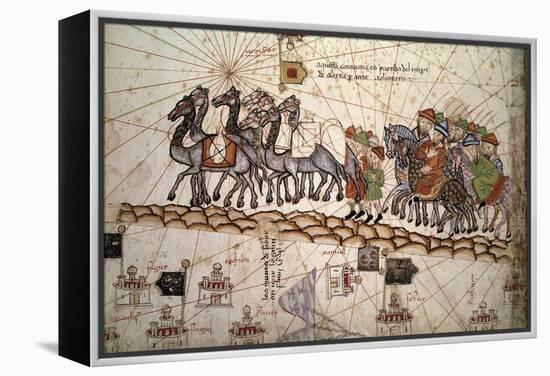 The Silk Road Crossed by Marco Polo-null-Framed Premier Image Canvas