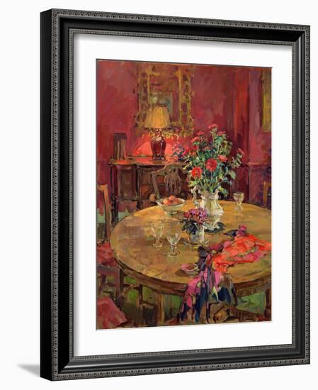 The Silk Scarf (Oil on Canvas)-Susan Ryder-Framed Giclee Print