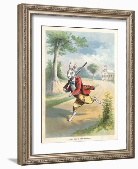 The Silly Hare, Children's Illustration-null-Framed Giclee Print