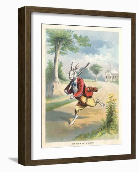 The Silly Hare, Children's Illustration-null-Framed Giclee Print